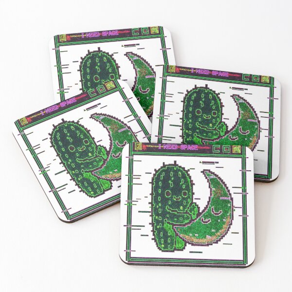 Item preview, Glitch Cactus 2 “I Need Space” – Retro Pixel Art designed and sold by Cytruseqshop.