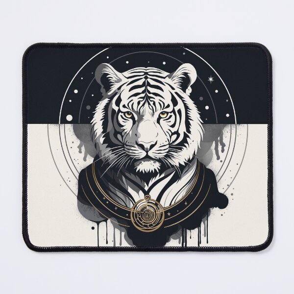 Item preview, Monochrome White Tiger designed and sold by PolinaMirralisa.
