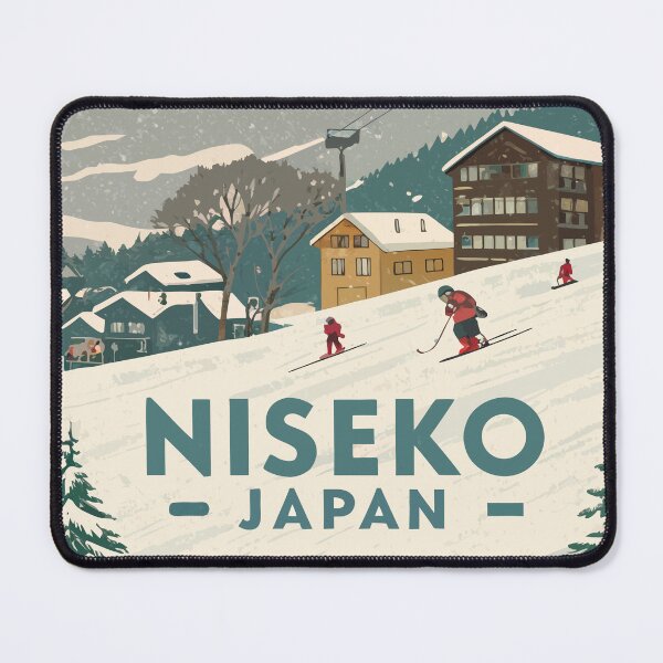 Item preview, Niseko Japan Vintage Travel Poster – Mount Yotei Ski Resort Winter Landscape designed and sold by VividOrganica.