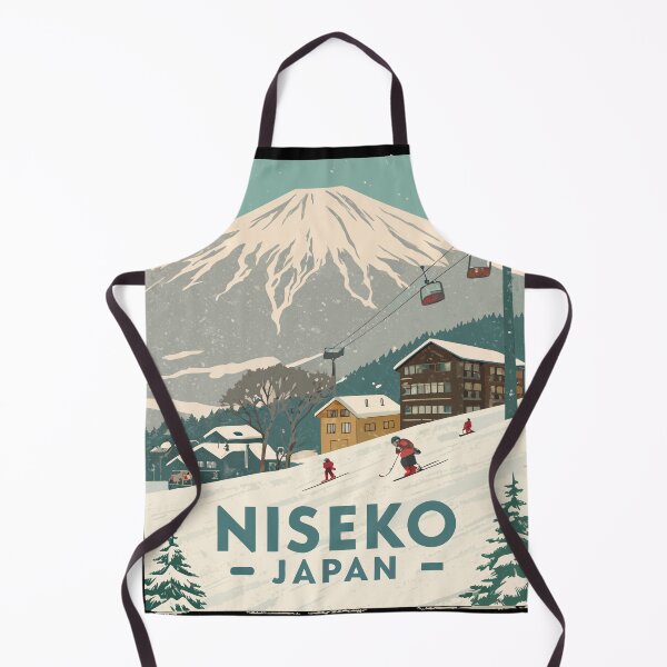 Item preview, Niseko Japan Vintage Travel Poster – Mount Yotei Ski Resort Winter Landscape designed and sold by VividOrganica.