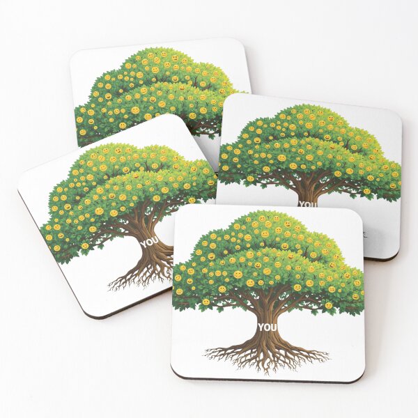 Item preview, Smiley Tree of Positivity – Motivational Happy Face Nature Design, Inspirational Art designed and sold by WovennDesigns.