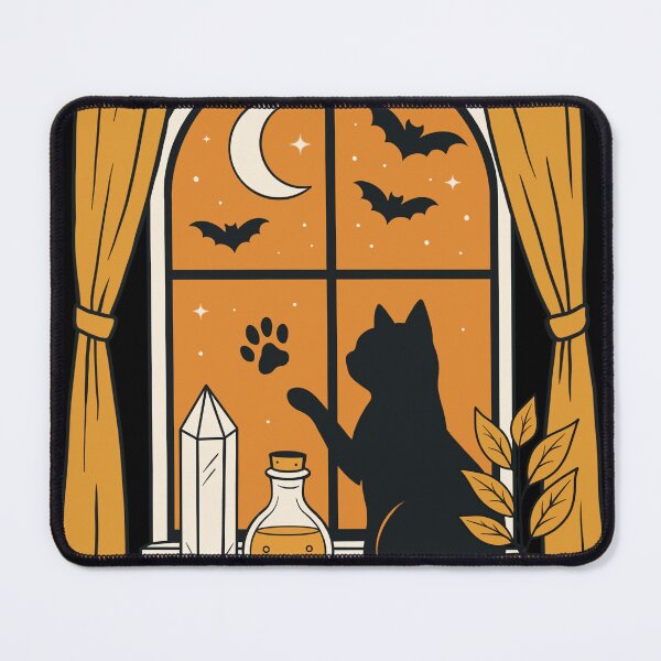Item preview, Midnight Cat Window designed and sold by PolinaMirralisa.