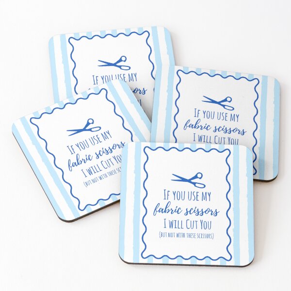 Item preview, If you use my fabric scissors I will cut you – Funny Sewing Quote designed and sold by FreckledBliss.
