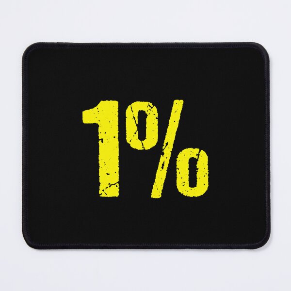 Item preview, 1% in Yellow Grunge Typography designed and sold by Memes N Lore .