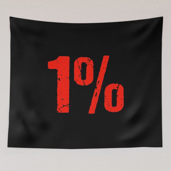 Item preview, 1% in Red Grunge Typography designed and sold by Memes N Lore .