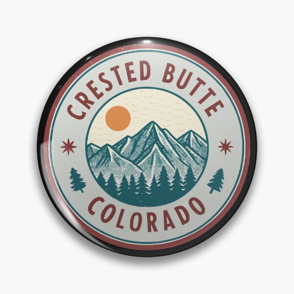 Item preview, Vintage Crested Butte Colorado Emblem – Retro Mountain Sunset Graphic designed and sold by VividOrganica.