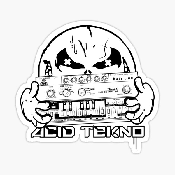 Item preview, acid tekno (no color version) designed and sold by opticdrift.