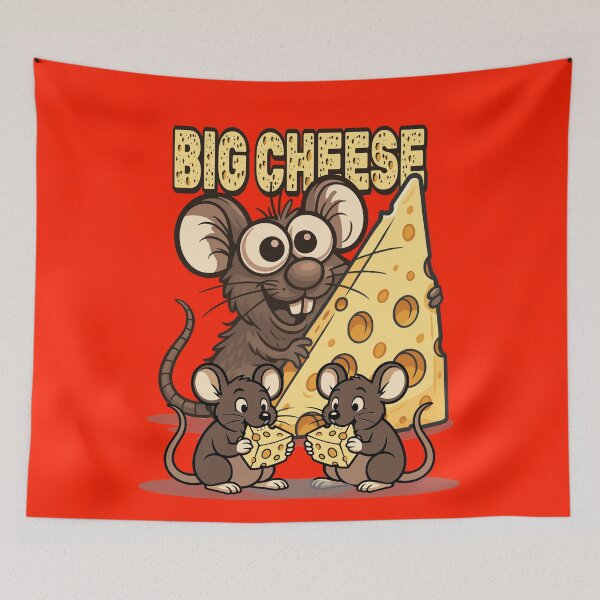Item preview, Mouse Eating Big Cheese – Cute and Playful Cartoon Design designed and sold by ArtsyExplorer.