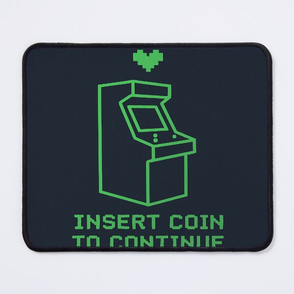Item preview, Insert Coin to Continue – Neon Arcade Silhouette designed and sold by ShadowScales Art.