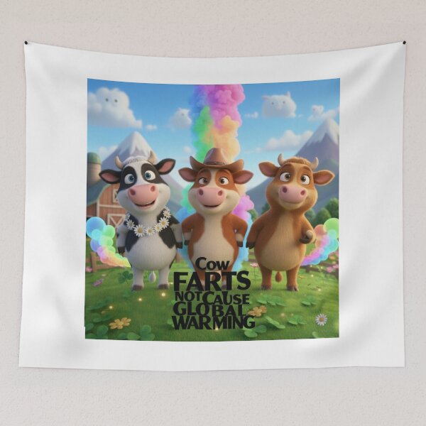 Item preview, Cow Farts Don't Cause Global Warming - Funny Climate Meme designed and sold by AleksKos.