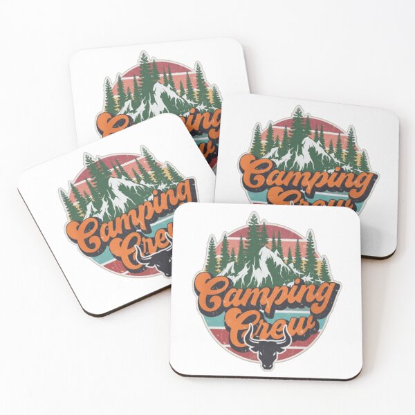 Item preview, Camping Crew T-Shirt Design with Retro Mountain and Bull Graphic designed and sold by My-Hoodies.