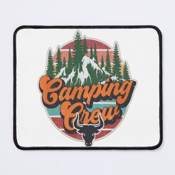 Item preview, Camping Crew T-Shirt Design with Retro Mountain and Bull Graphic designed and sold by My-Hoodies.