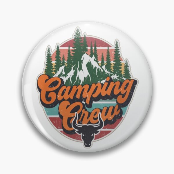 Item preview, Camping Crew T-Shirt Design with Retro Mountain and Bull Graphic designed and sold by My-Hoodies.