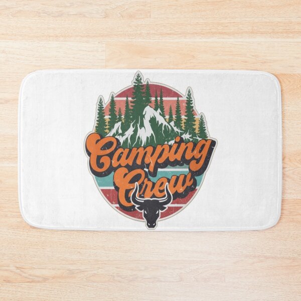Item preview, Camping Crew T-Shirt Design with Retro Mountain and Bull Graphic designed and sold by My-Hoodies.