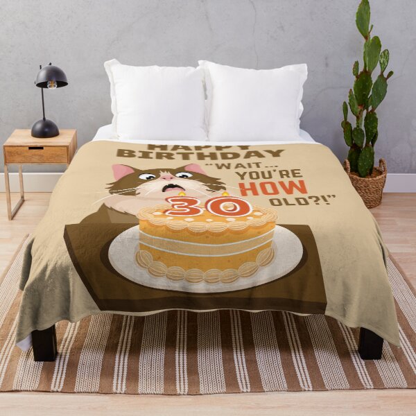 Item preview, Funny 30th Birthday Shocked Cat Funny Cake designed and sold by Art-of-Rory.