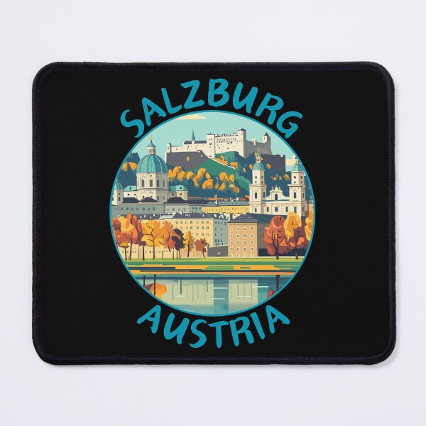 Item preview, Salzburg in Austria Retro Travel Art Circle Emblem designed and sold by MaateoDesign.