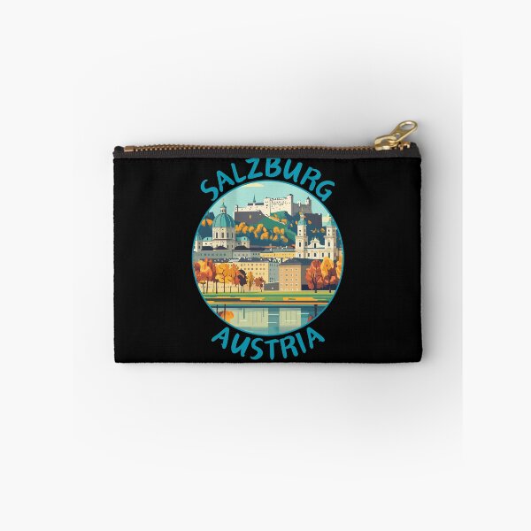 Item preview, Salzburg in Austria Retro Travel Art Circle Emblem designed and sold by MaateoDesign.