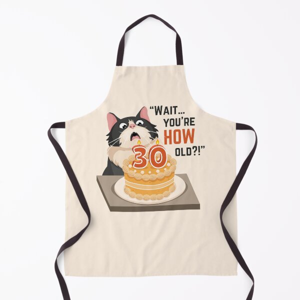 Item preview, Sarcastic 30th Birthday Shocked Cat Funny Cake Meme designed and sold by Art-of-Rory.