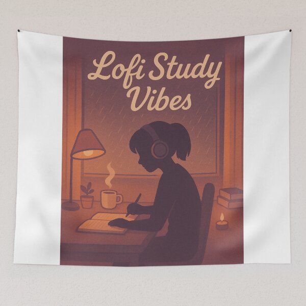 Item preview, Lofi Study Vibes – Chill Aesthetic Illustration designed and sold by Dragonfly-10.