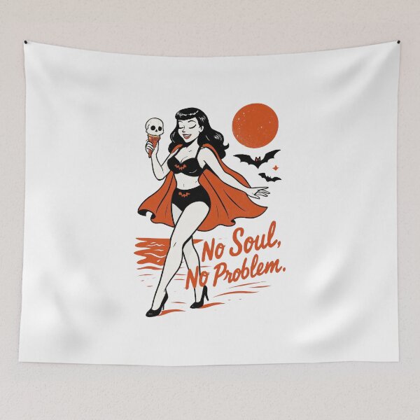 Item preview, No Soul No Problem Halloween Pinup designed and sold by CleanDecor.