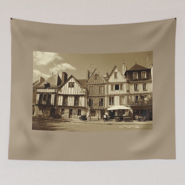 Item preview, Medieval buildings by Vannes port 2, sepia designed and sold by paulboizot.