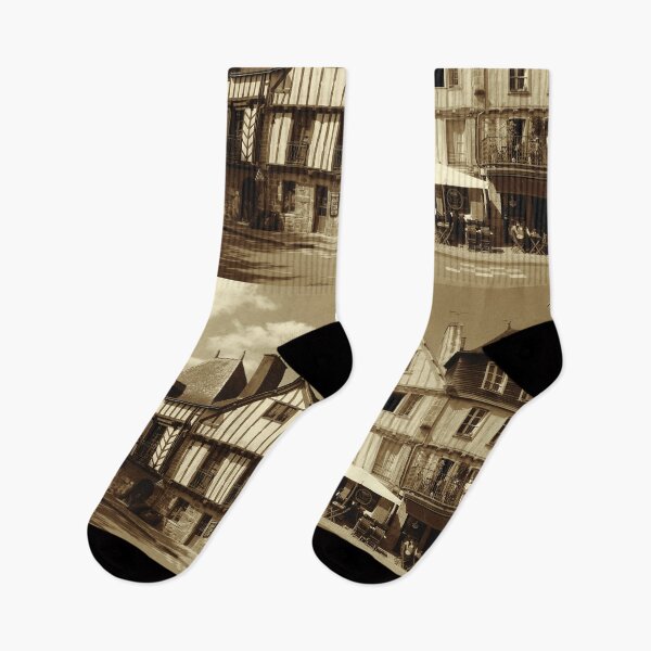 Item preview, Medieval buildings by Vannes port 2, sepia designed and sold by paulboizot.
