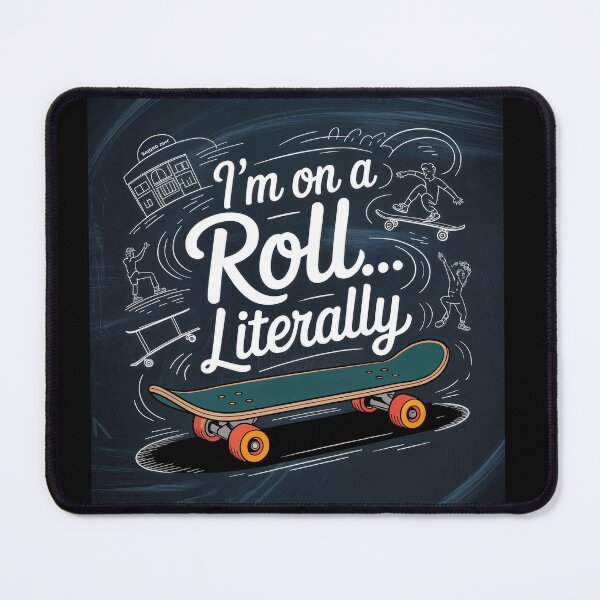 Item preview, “I’m on a Roll… Literally!” – A Skateboarder’s Motto in Motion designed and sold by ForeverPrintsOK.
