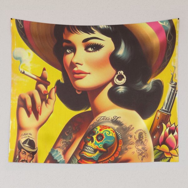 Item preview, Retro Tattooed Woman designed and sold by PulpVintage.