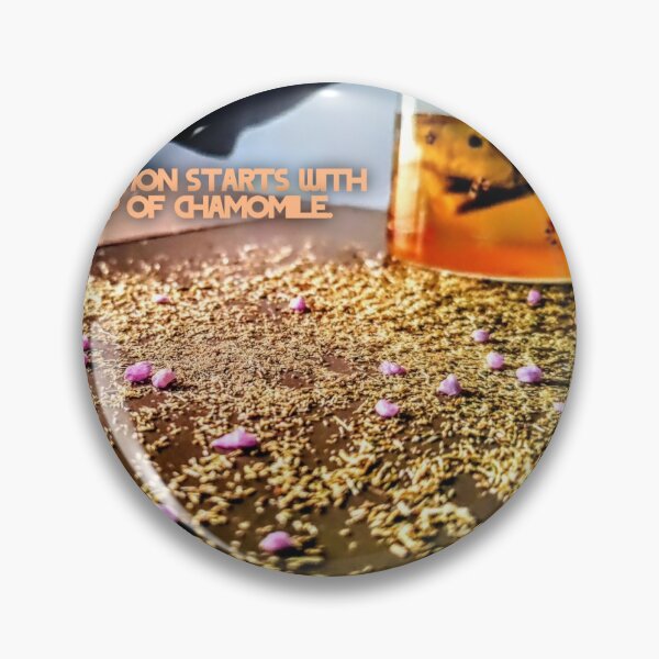 Item preview, Teapot Pouring Chamomile Tea with Relaxing Quote designed and sold by Tina240210.