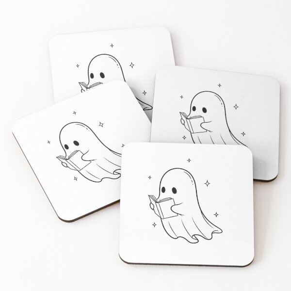 Item preview, Cute Ghost Reading Book Design designed and sold by ArtByYunus.