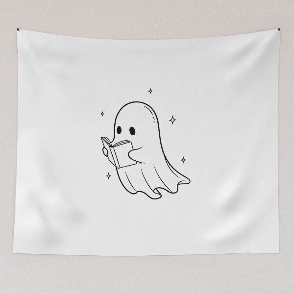 Item preview, Cute Ghost Reading Book Design designed and sold by ArtByYunus.
