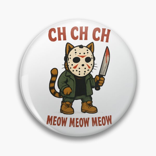 Item preview, CH CH CH Meow Meow Meow Horror Cat Halloween designed and sold by shoppingtshirts.