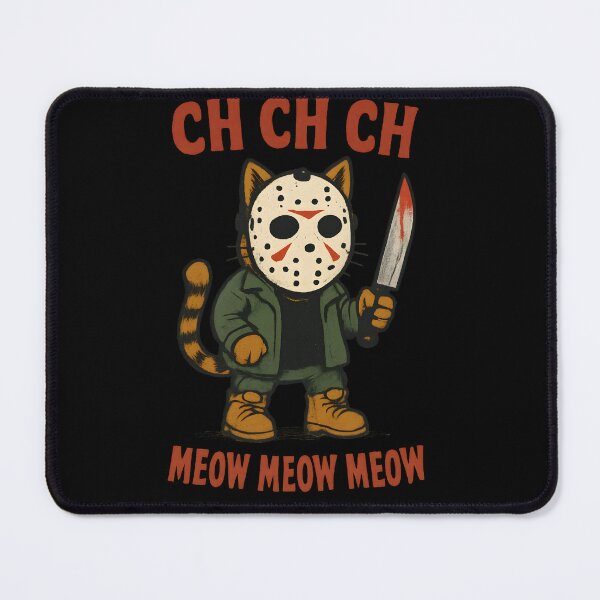 Item preview, CH CH CH Meow Meow Meow Horror Cat Halloween designed and sold by shoppingtshirts.