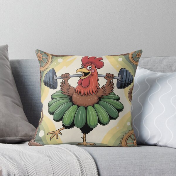 Item preview, a comical rooster balancing on one leg.  designed and sold by Lilashakti ⭐️ ⭐️ ⭐️ ⭐️ ⭐️.