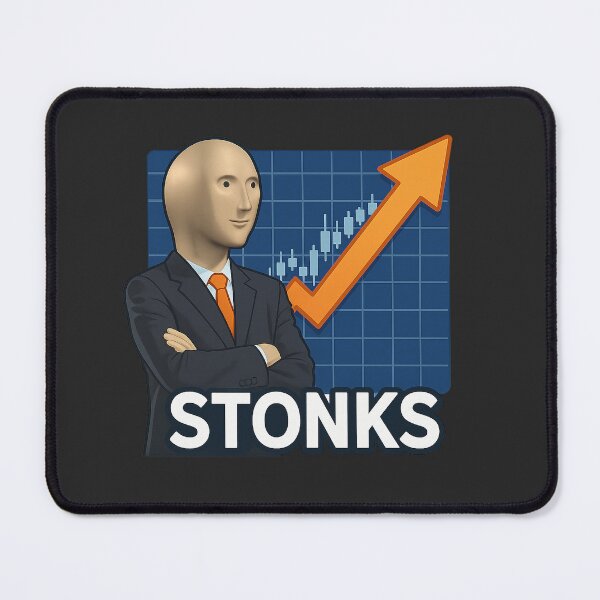 Item preview, Stonks Meme Man Design designed and sold by Bratak.