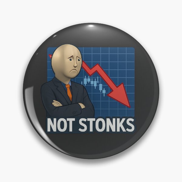 Item preview, Not Stonks Meme Man Design designed and sold by Bratak.