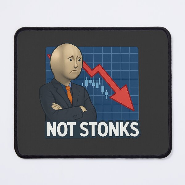 Item preview, Not Stonks Meme Man Design designed and sold by Bratak.