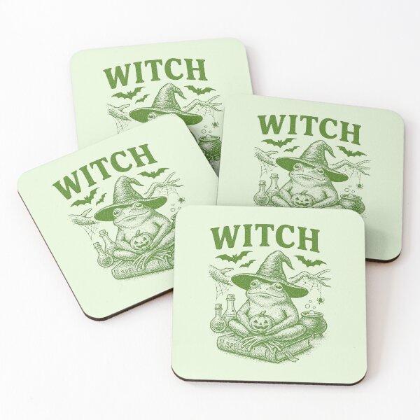 Item preview, A funny witch frog Halloween designed and sold by halazidan.