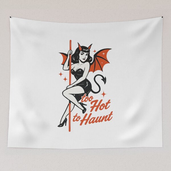 Item preview, Too Hot To Haunt Pinup Halloween designed and sold by CleanDecor.