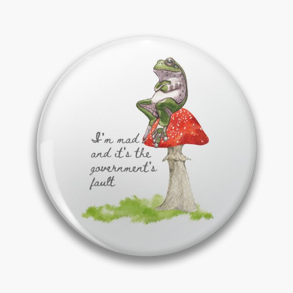Item preview, Mad Frog on Toadstool designed and sold by The Snark Side of the Moon.