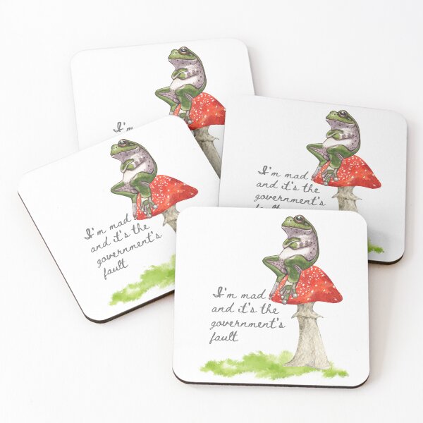 Item preview, Mad Frog on Toadstool designed and sold by The Snark Side of the Moon.