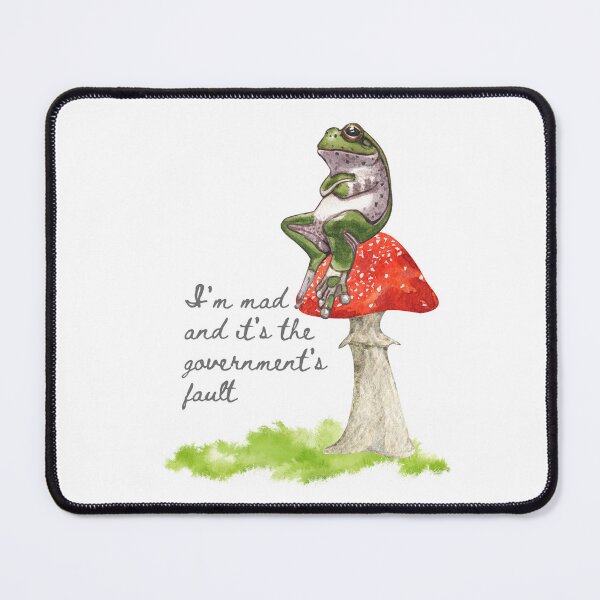 Item preview, Mad Frog on Toadstool designed and sold by The Snark Side of the Moon.