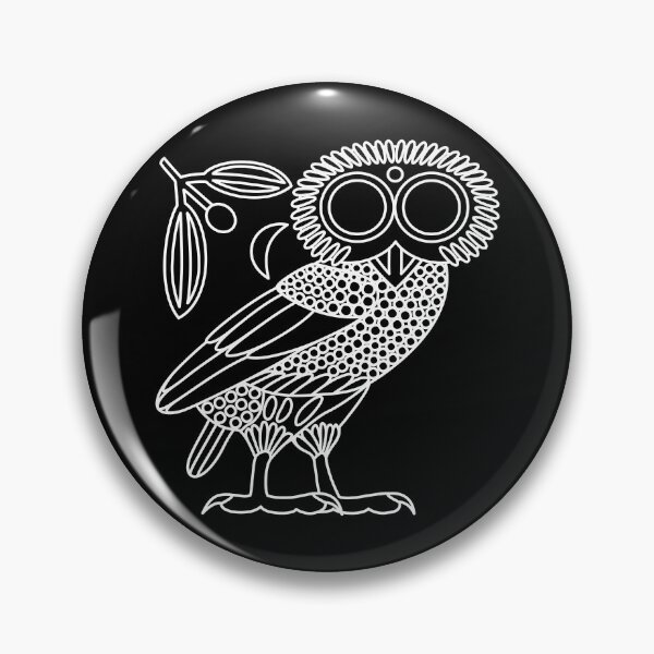 Item preview, Owl of Athena [Black + Wreath and Crescent] designed and sold by jorellaf.