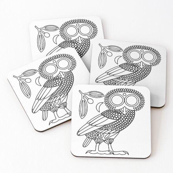 Item preview, Owl of Athena [White + Wreath and Crescent] designed and sold by jorellaf.