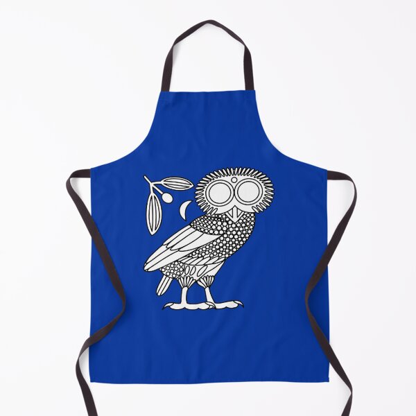 Item preview, Owl of Athena [White on Blue + Wreath and Crescent] designed and sold by jorellaf.