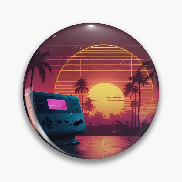 Item preview, Vaporwave Neon Sunset Retro Gaming Console 80s Synthwave Aesthetic designed and sold by FluffyPeels.