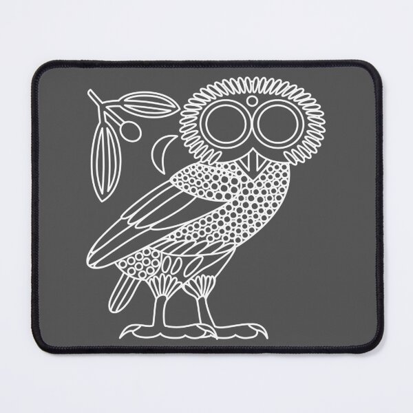 Item preview, Owl of Athena [White Outline + Wreath and Crescent] designed and sold by jorellaf.