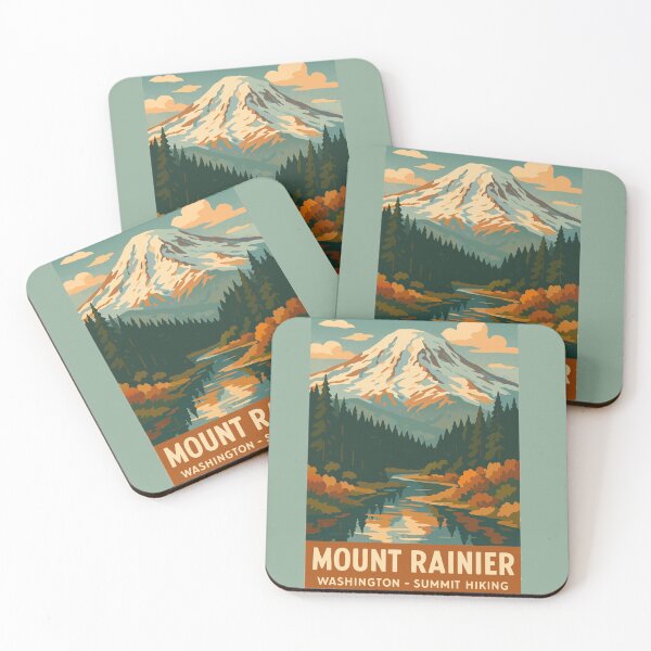 Item preview, Mount Rainier Washington Mountain Mt Climbing Summit Hiking  designed and sold by MAGICKEY2024.