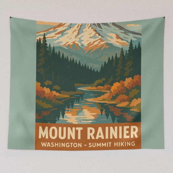 Item preview, Mount Rainier Washington Mountain Mt Climbing Summit Hiking  designed and sold by MAGICKEY2024.