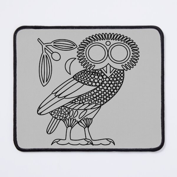 Item preview, Owl of Athena [Black Outline + Wreath and Crescent] designed and sold by jorellaf.